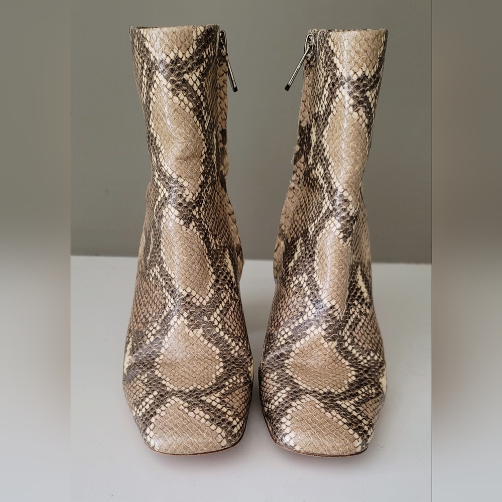San Edelman Snakeskin Print Vegan Ankle Booties. - Picture 8 of 11